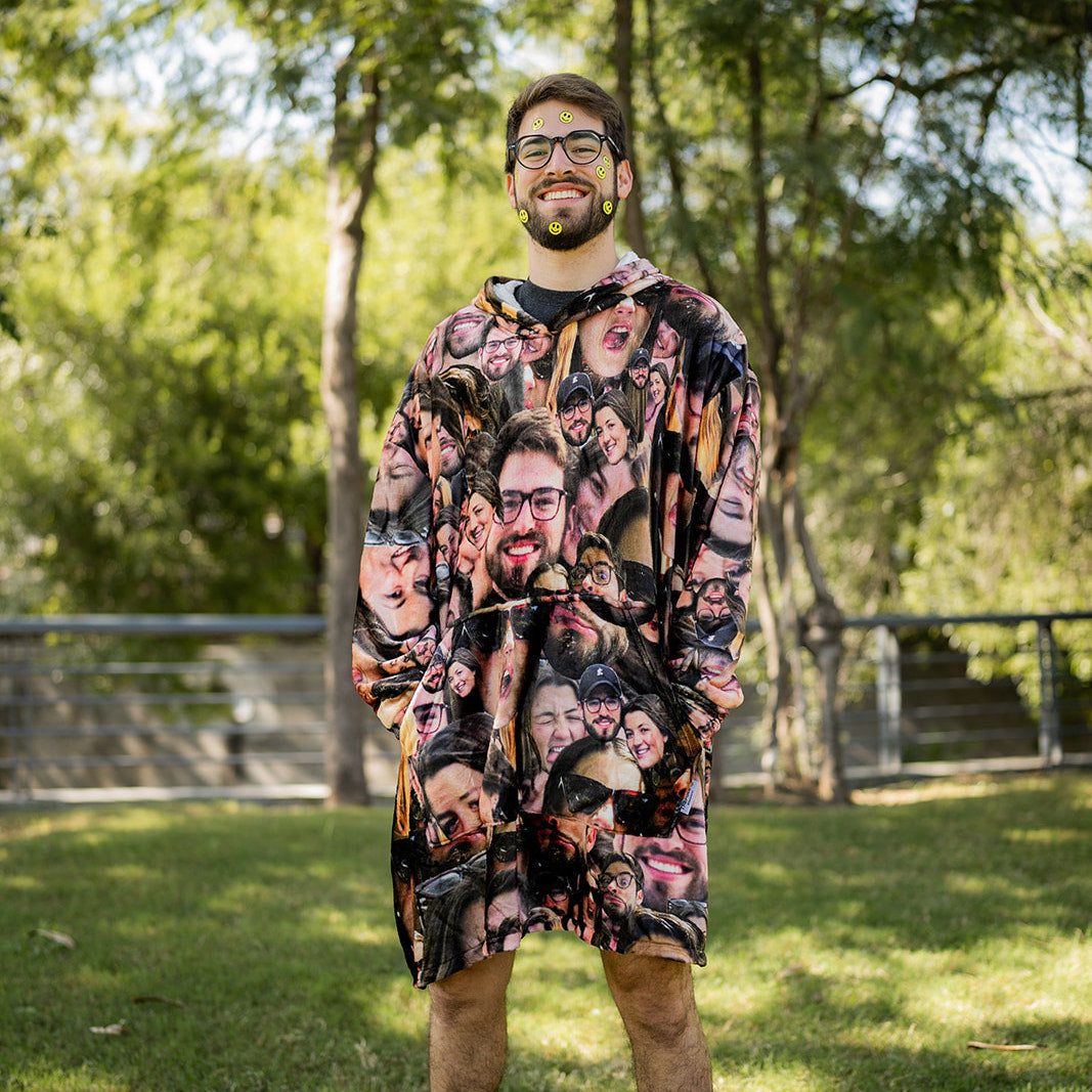 Collage Huggy Blanket Hoodie