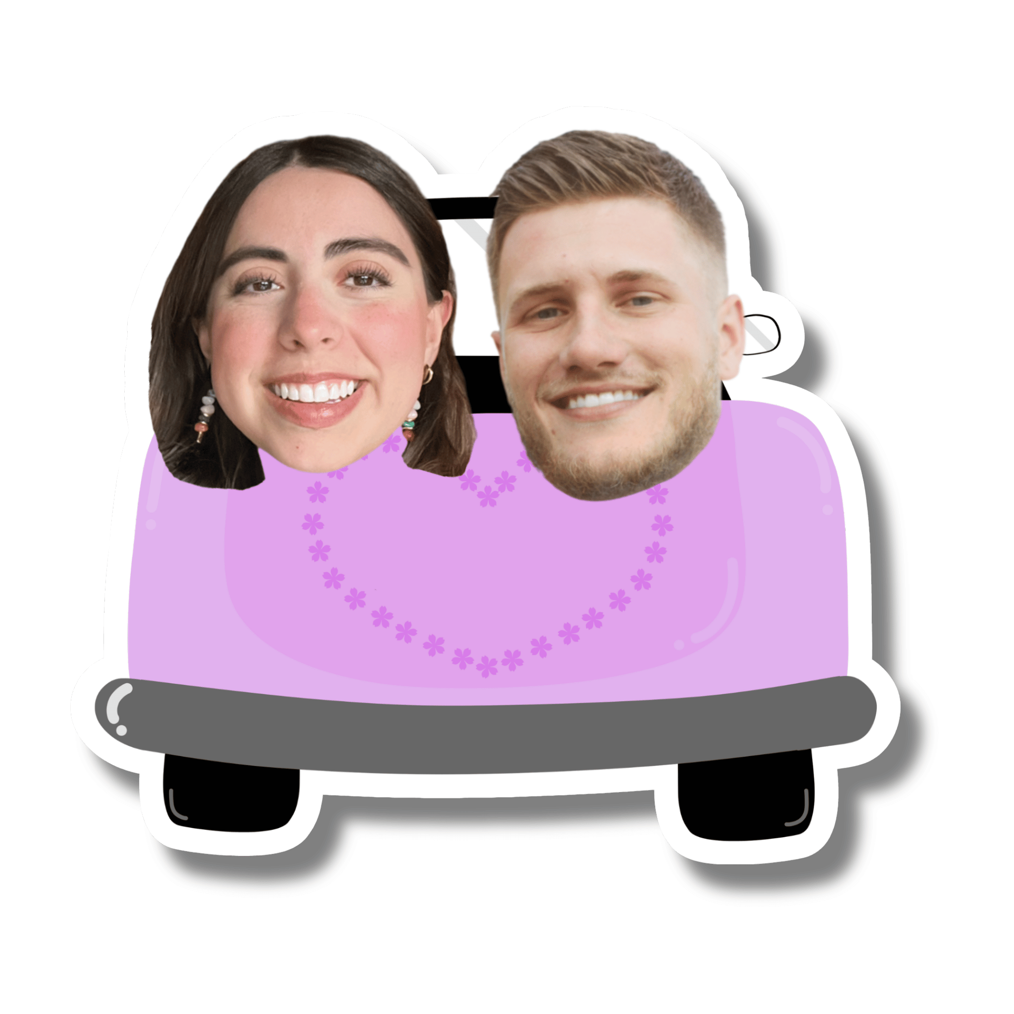 Wedding Car Magnet with Custom Photo