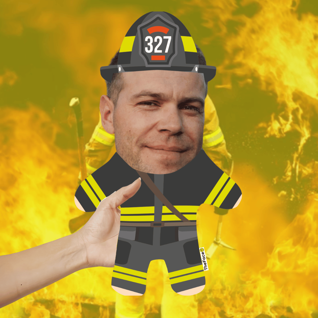 Firefighter Mini Twin Custom Photo Pillow