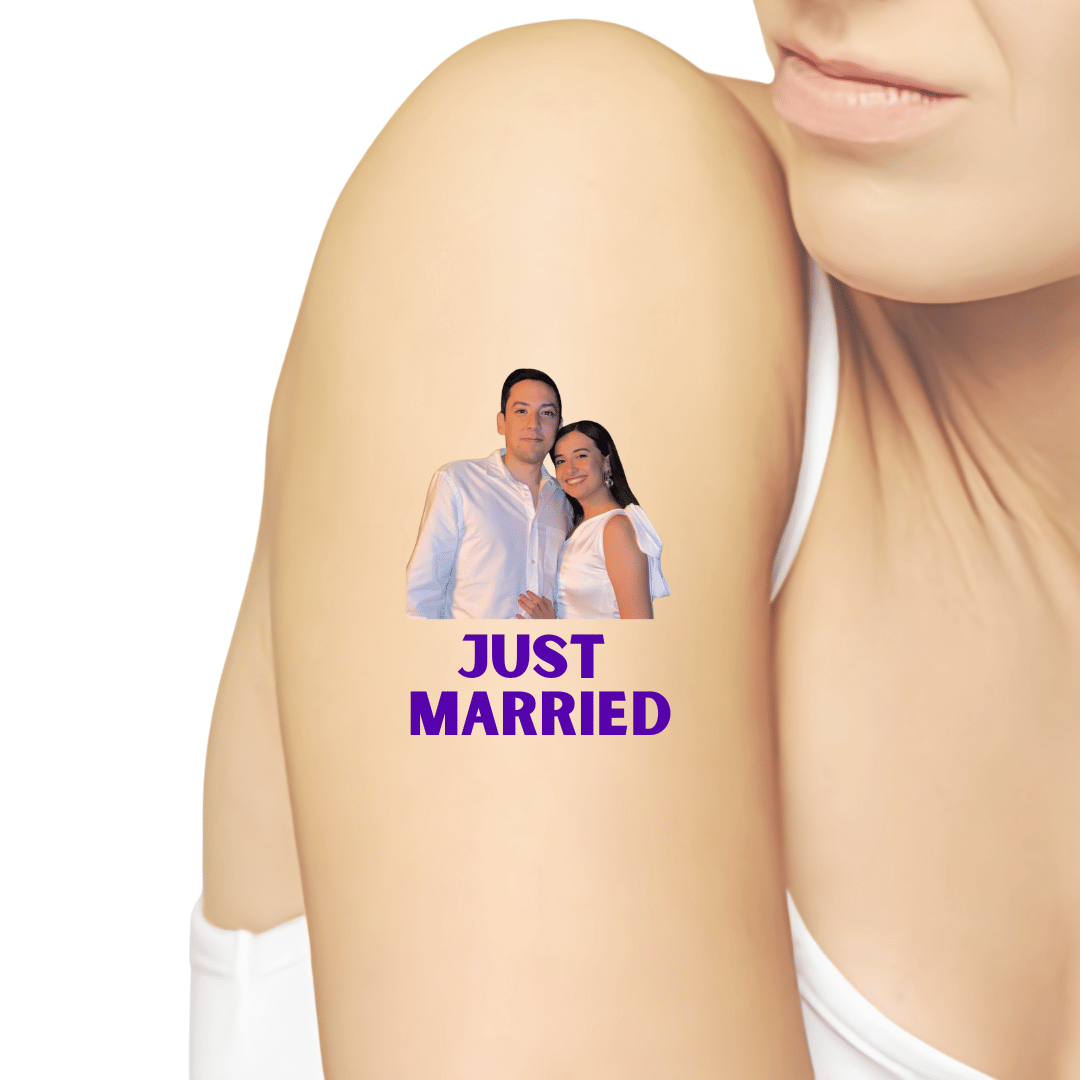 Just Married Temporary Tattoos