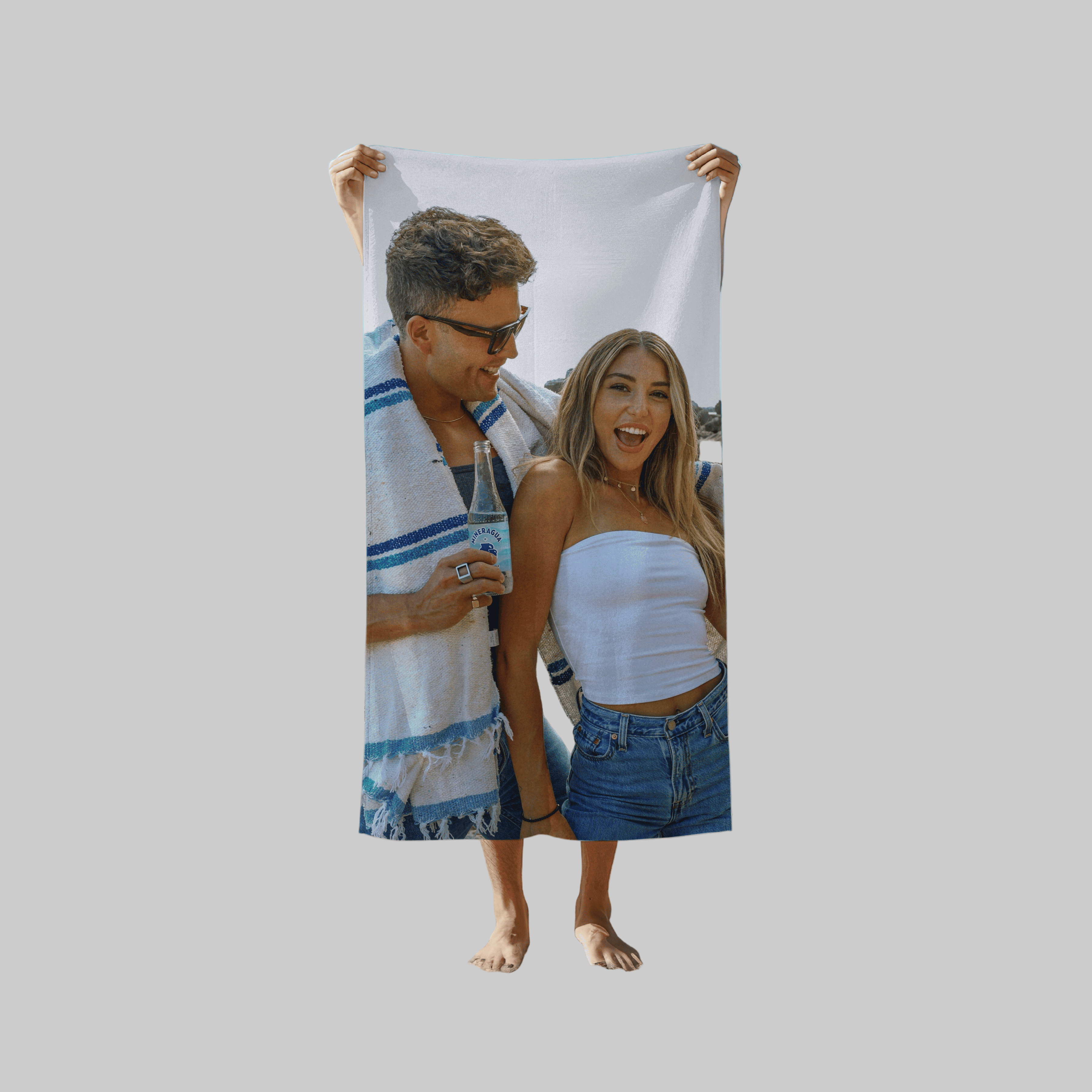 Full Image | Custom Towel with Face or Photo | Unique Gift for Men, Women, Boyfriend, Girlfriend, Mom, Dad, Friends | Beach, Bath, Gym