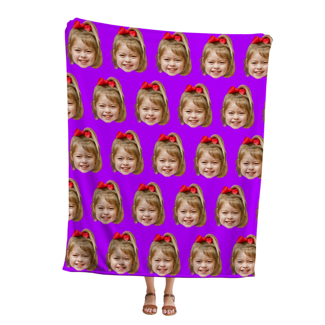 Pattern One Photo | Custom Personalized Face Photo Blanket for Youth, Men, and Women | Unique Gift for Teens, Friends, Women, Siblings, Boyfriends, Everyone