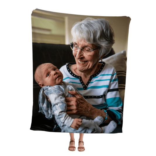 Full Image | Custom Personalized Face Photo Blanket for Youth, Men, and Women | Unique Gift for Teens, Friends, Women, Siblings, Boyfriends, Everyone