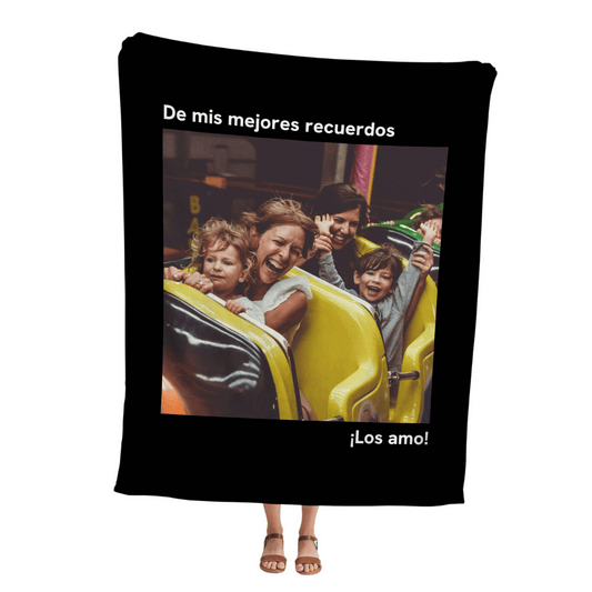 Image with Text | Custom Personalized Face Photo Blanket for Youth, Men, and Women | Unique Gift for Teens, Friends, Women, Siblings, Boyfriends, Everyone