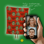 I LOVE YOU Two Photos | Custom Personalized Face Photo Blanket for Youth, Men, and Women | Unique Gift for Teens, Friends, Women, Siblings, Boyfriends, Everyone