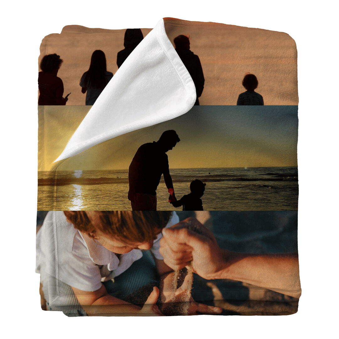 Collage Four Photos | Custom Personalized Face Photo Blanket for Youth, Men, and Women | Unique Gift for Teens, Friends, Women, Siblings, Boyfriends, Everyone