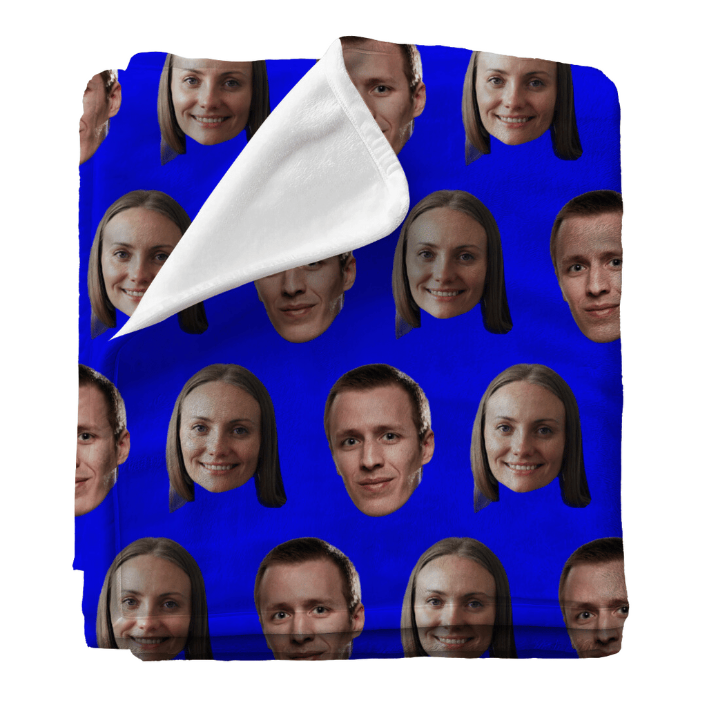 Pattern Two Photos | Custom Personalized Face Photo Blanket for Youth, Men, and Women | Unique Gift for Teens, Friends, Women, Siblings, Boyfriends, Everyone