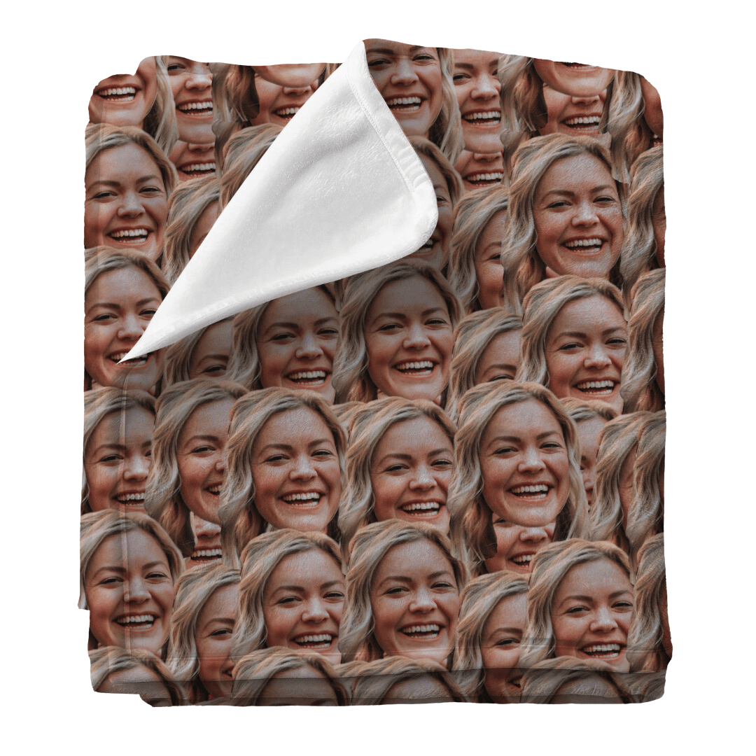 Face Mash One Photo | Custom Personalized Face Photo Blanket for Youth, Men, and Women | Unique Gift for Teens, Friends, Women, Siblings, Boyfriends, Everyone