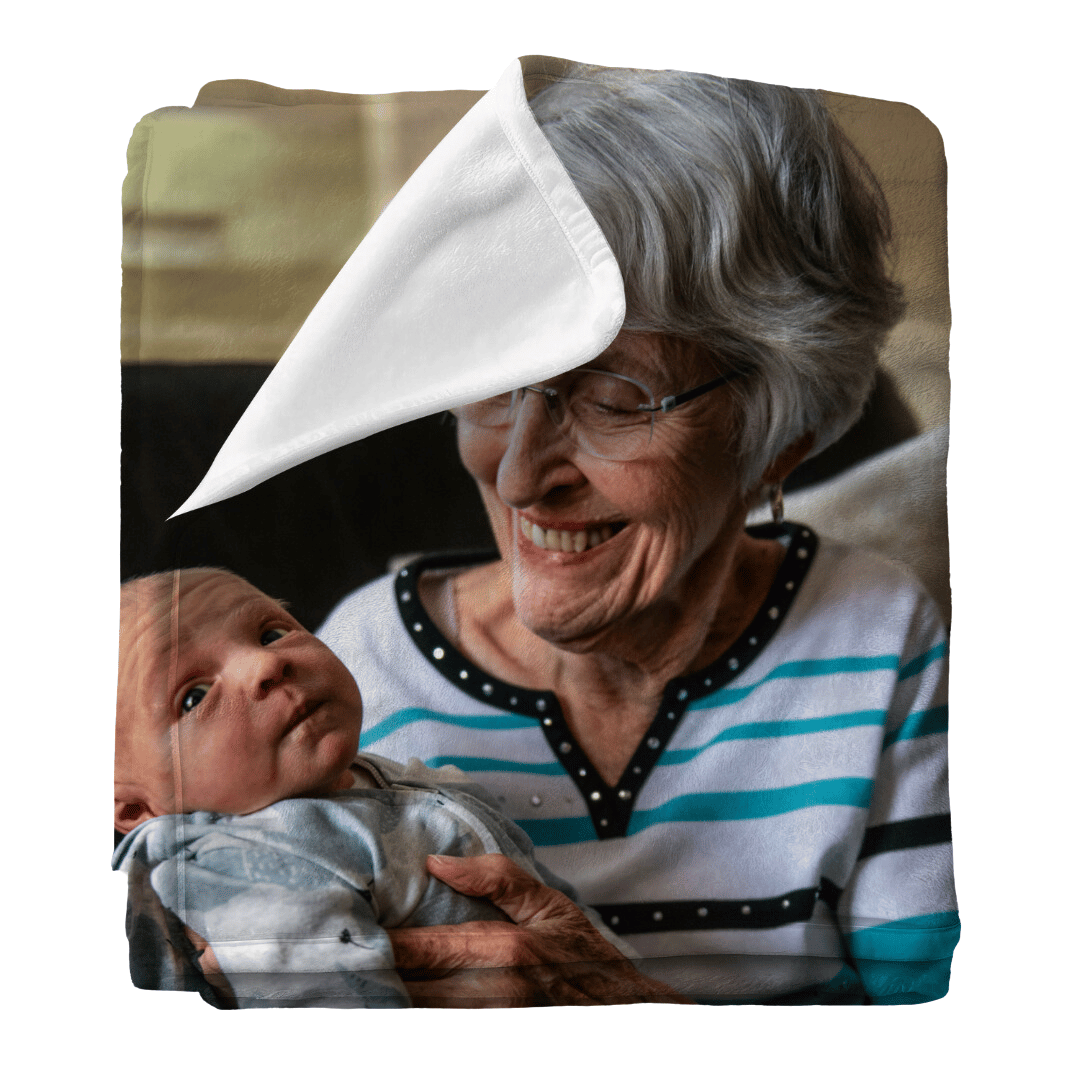Full Image | Custom Personalized Face Photo Blanket for Youth, Men, and Women | Unique Gift for Teens, Friends, Women, Siblings, Boyfriends, Everyone
