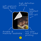 Image with Text | Custom Personalized Face Photo Blanket for Youth, Men, and Women | Unique Gift for Teens, Friends, Women, Siblings, Boyfriends, Everyone
