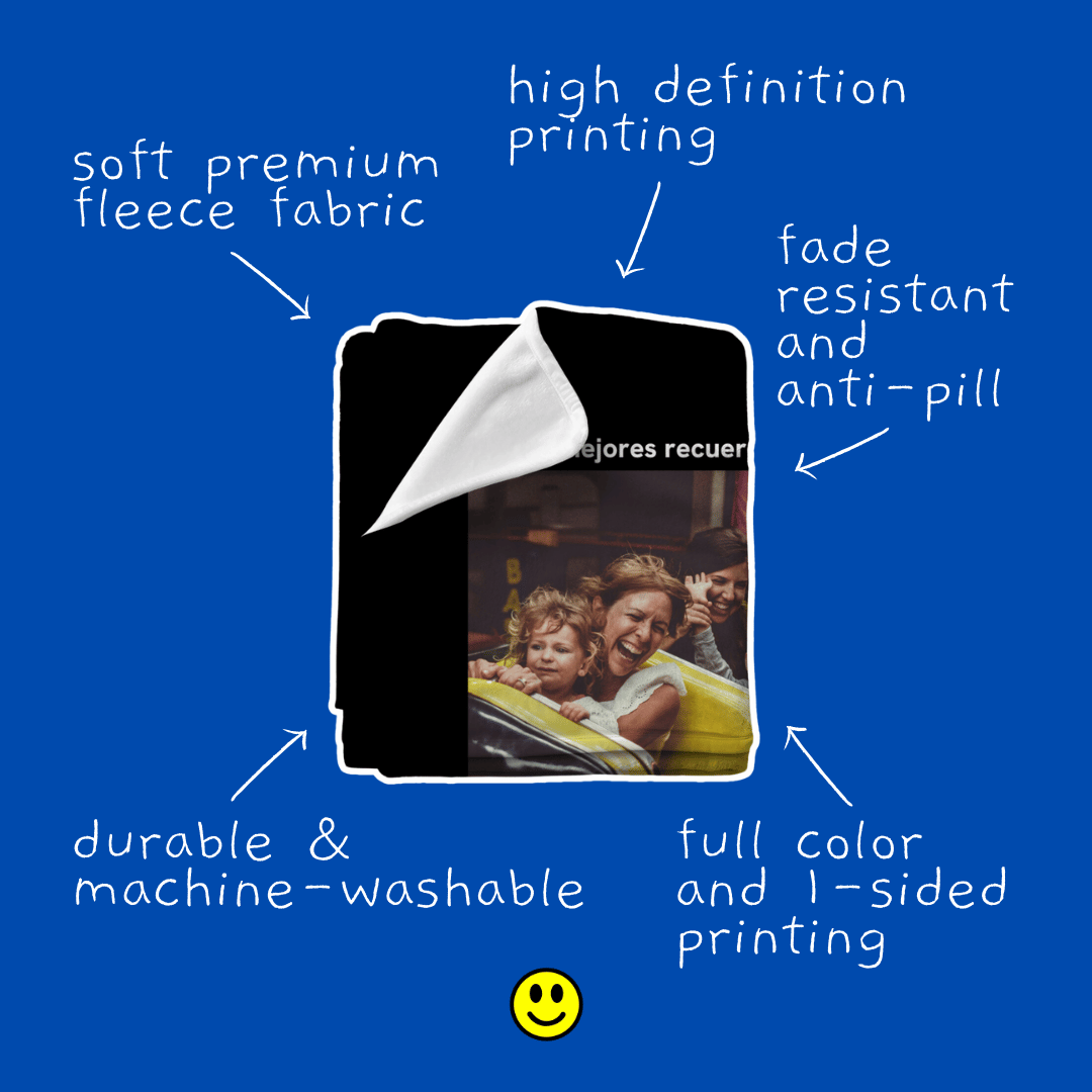 Image with Text | Custom Personalized Face Photo Blanket for Youth, Men, and Women | Unique Gift for Teens, Friends, Women, Siblings, Boyfriends, Everyone