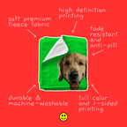 Pet with Name | Custom Personalized Face Photo Blanket for Youth, Men, and Women | Unique Gift for Teens, Friends, Women, Siblings, Boyfriends, Everyone