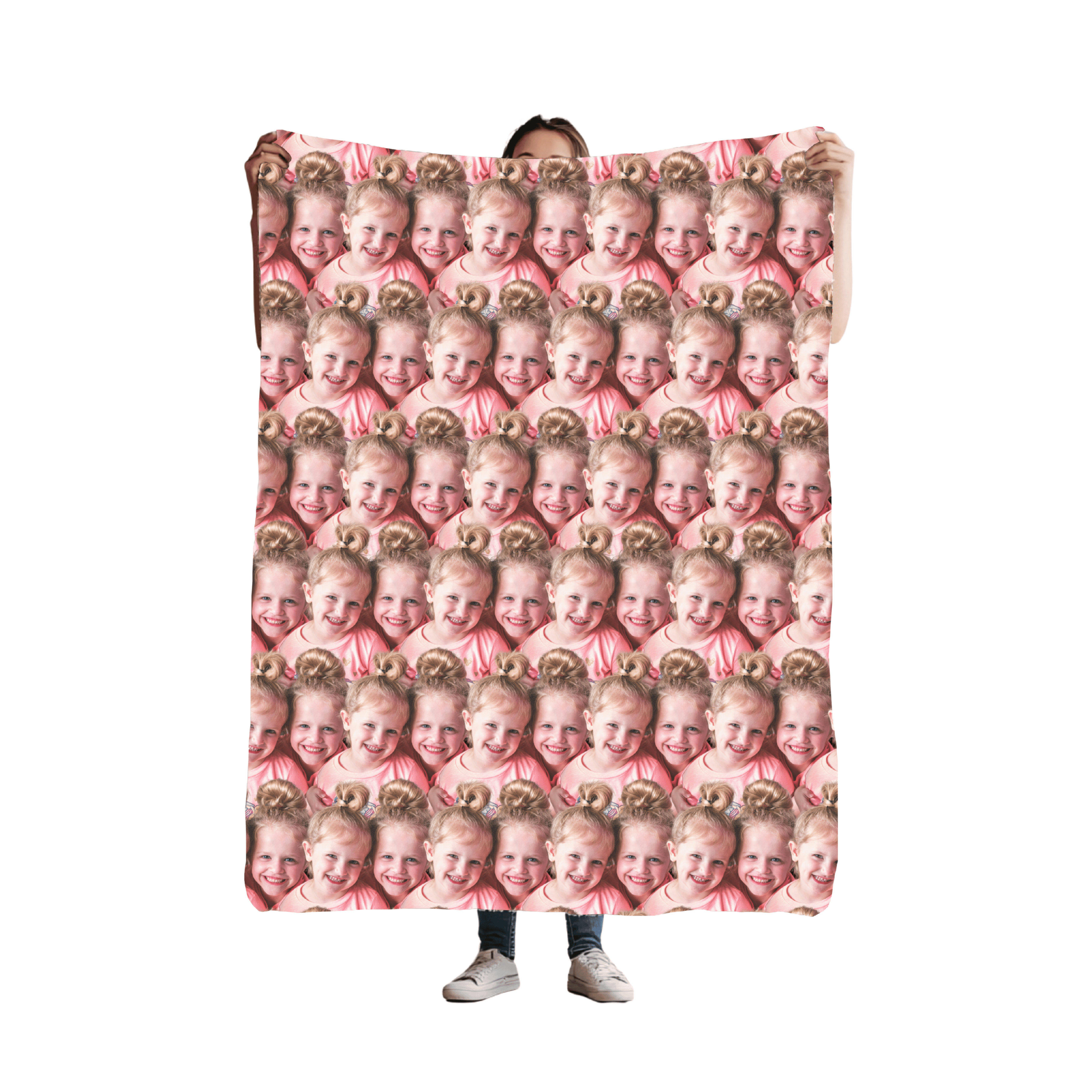 Full Photo Collage Custom Face Blanket