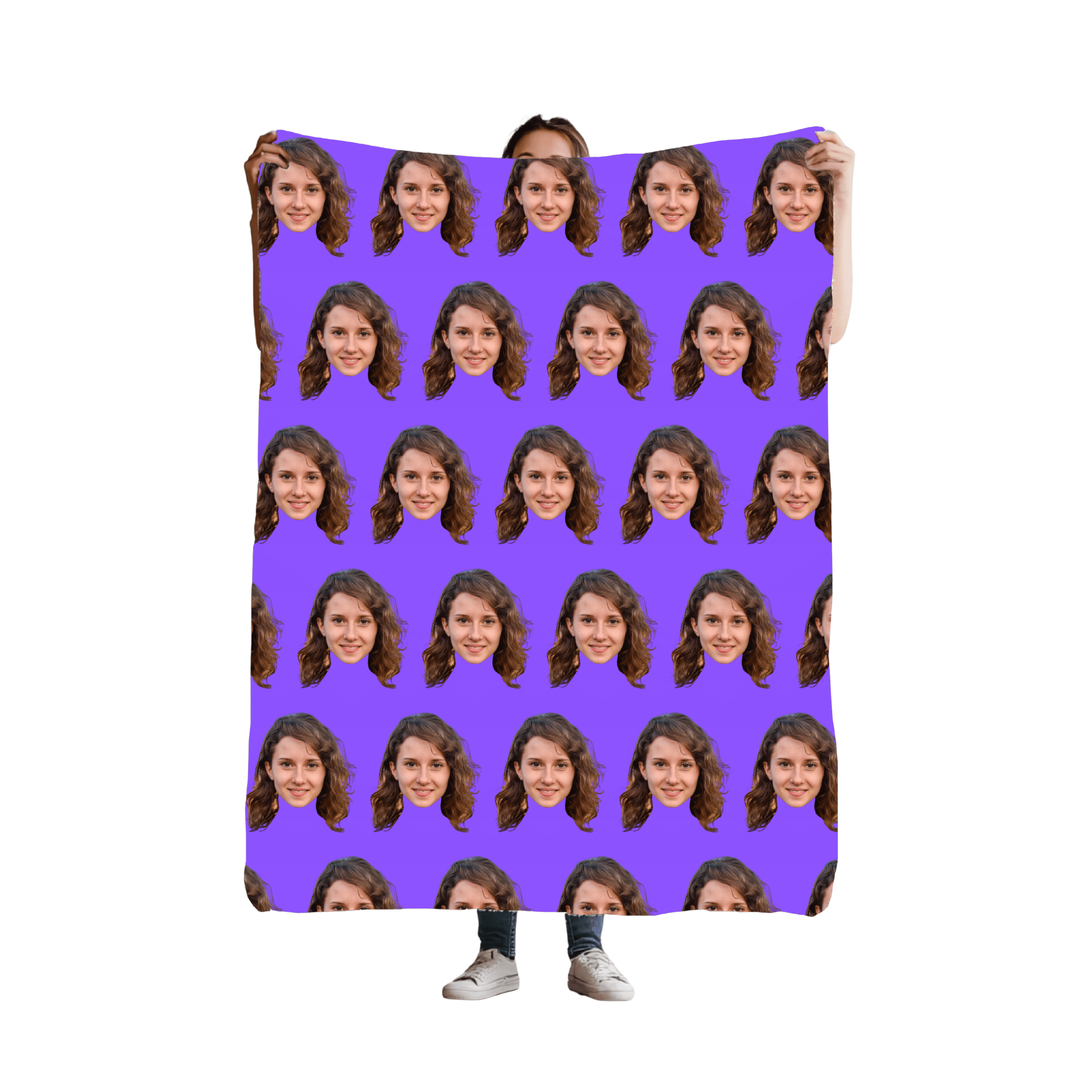 Photo Pattern Custom Face Blanket